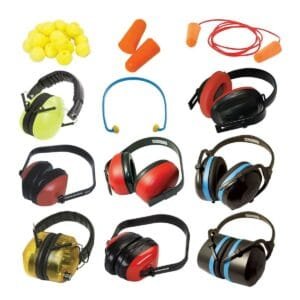 Ear protection (earplugs or earmuffs)