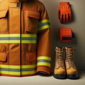 Protective clothing (firefighter suits, helmets, gloves, boots)