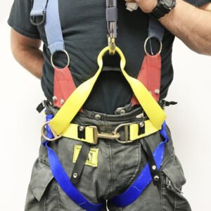 Flame-resistant rescue harnesses